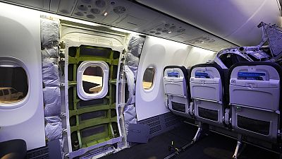 Interior de um avião da Boeing