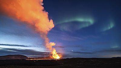 Извержение вулкана, Исландия 