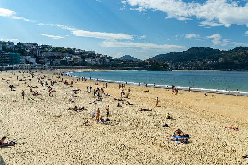 La Concha Beach en Espagne.