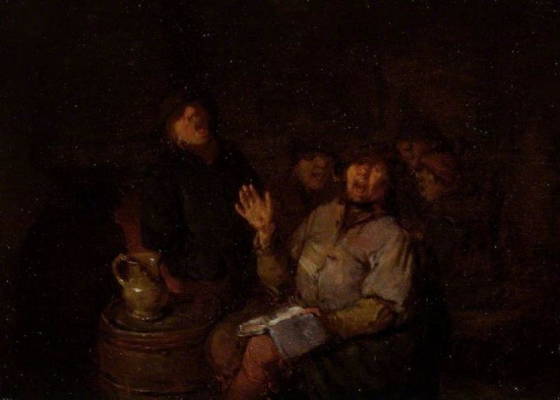 Singing Peasants by Egbert van Heemskerck II, later 17th century