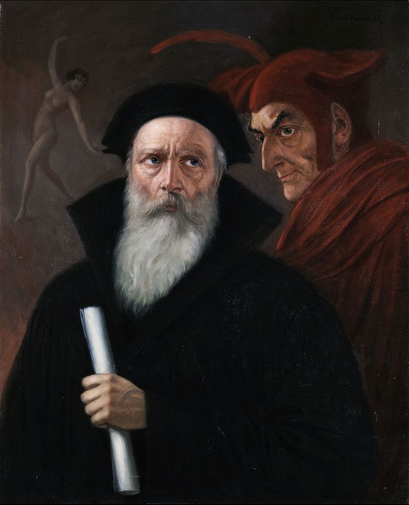 Faust und Mephisto by Anton Kaulbach c. 1900