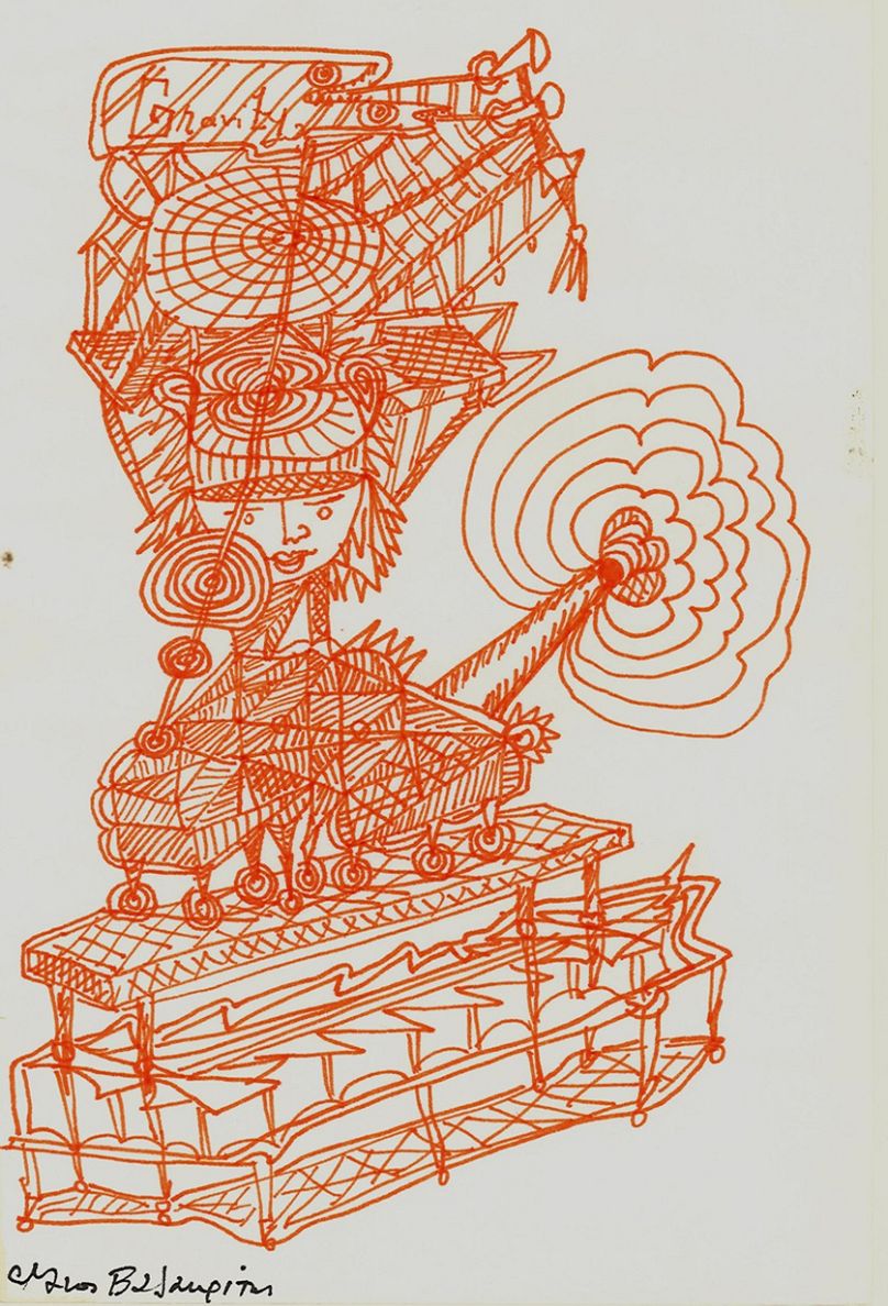 Νάνος Βαλαωρίτης Βαρύτητα, 1967 Μελάνι σε χαρτί
