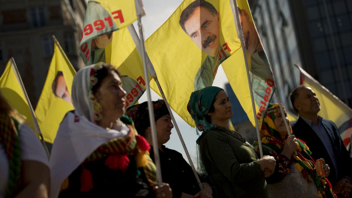 Brüksel'de toplanan Kürt ve hapisteki PKK yanlısı Abdullah Öcalan yanlısı göstericiler / Arşiv