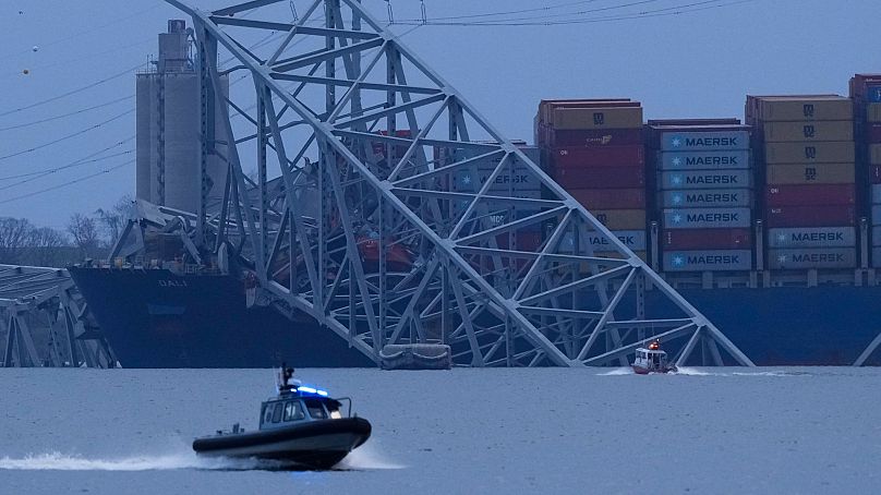 برخورد کشتی با پل در بالتیمور ایالات متحده