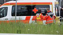Accidente de autobús en la autopista A) de Leipzig
