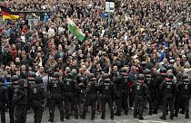 Chemnitz kentinde aşırı sağcıların gösterisi 