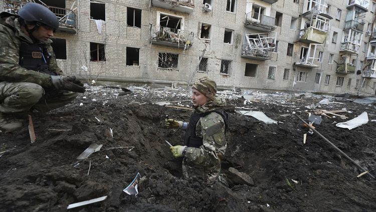 Russland setzt seine Angriffe auf ukrainische Städte fort.