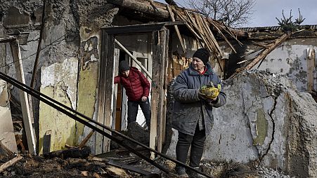 Abitazione civile distrutta in un attacco russo a Zaporizhzhia, in Ucraina