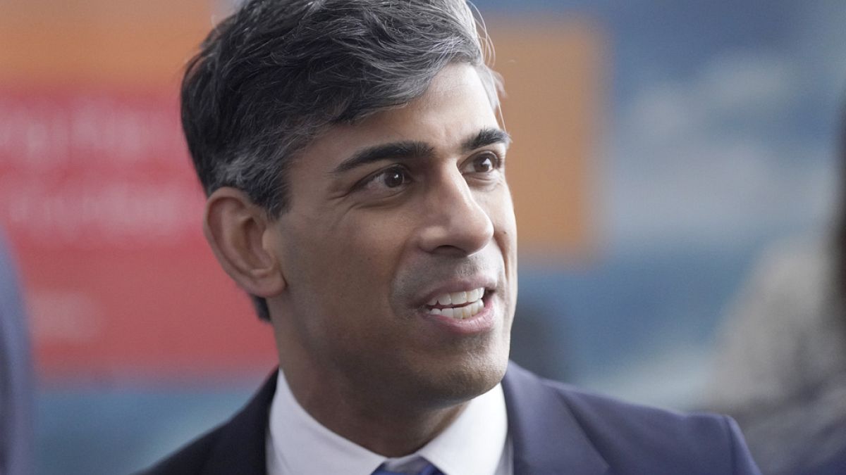 Britain's Prime Minister Rishi Sunak attends a visit to an engineering firm in Barrow-in-Furness, England, Monday, March 25, 2024.