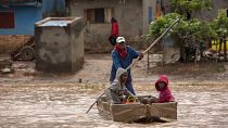 People paddle through floodwaters after cyclone Gamane hit northern Madagascar, March 28th 2024 People paddle through floodwaters after cyclone Gamane hit northern Madagascar, March 28th 2024
