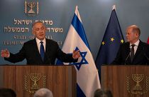 لقاء المستشار الألماني ورئيس الوزراء الإسرائيلي