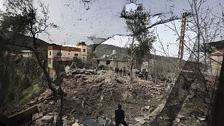 edifici distrutti in Libano, immagine d'archivio