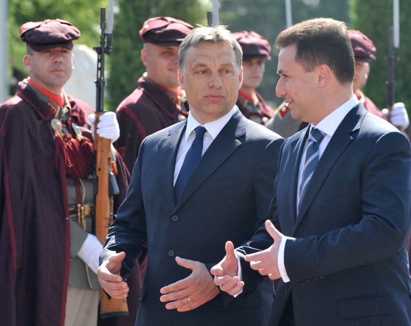 Orbán Viktor és Nikola Gruevszki egyik első találkozása Szkopjéban, 2011 májusában