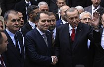YRP lideri Fatih Erbakan ve Cumhurbaşkanı Recep Tayyip Erdoğan 