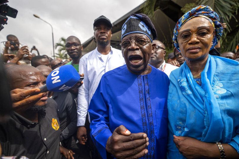 Bola Tinubu nigériai elnök és felesége