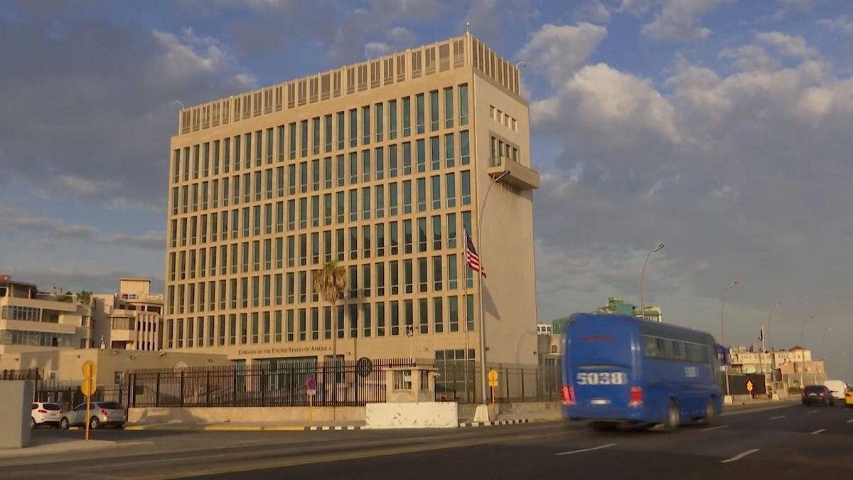 A partir de 2016, des diplomates américains en poste à Cuba ont dit être frappés de troubles étranges. Ici, l'ambassade des Etats-Unis à La Havane, le 20 février 2024.