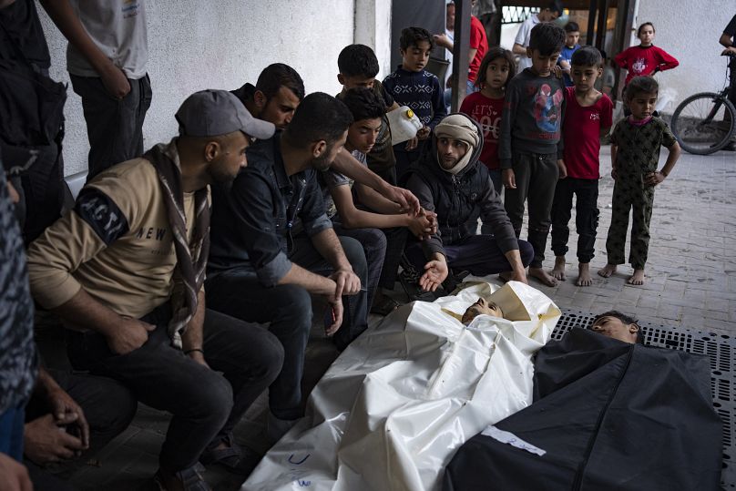 Жертвы израильского удара в Рафахе, Сектор Газа, 1 апреля 2024 г.