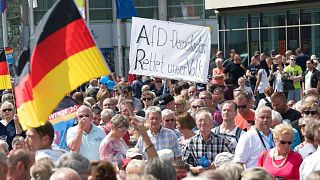 گردهمایی انتخاباتی حزب راست افراطی «آلترناتیو برای آلمان» در سال ۲۰۱۹