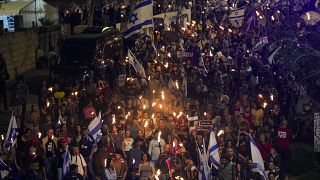  احتجاج ضد حكومة رئيس الوزراء الإسرائيلي بنيامين نتنياهو