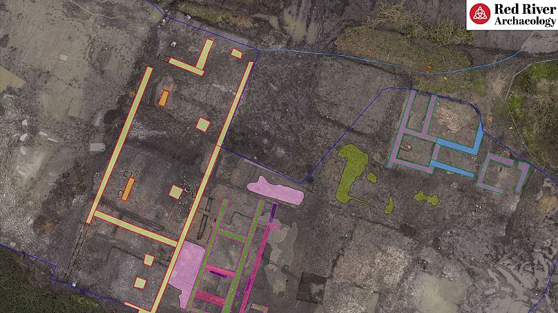 Provisional site plan on drone image