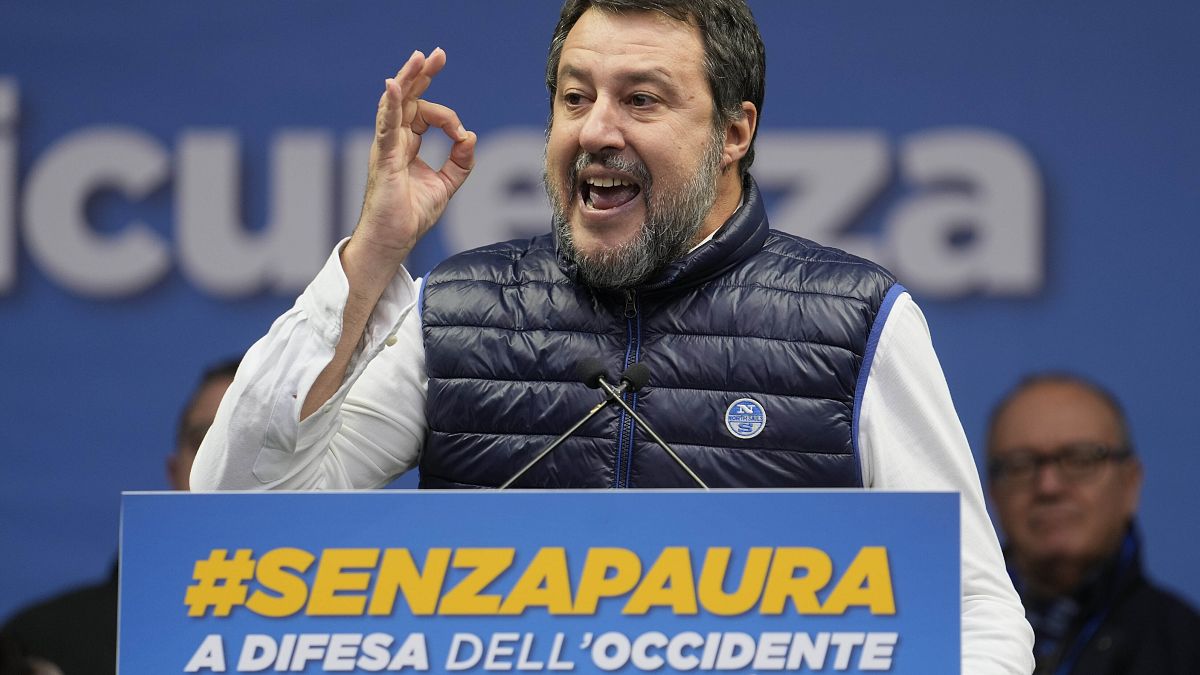 Il ministro dei trasporti italiano Matteo Salvini