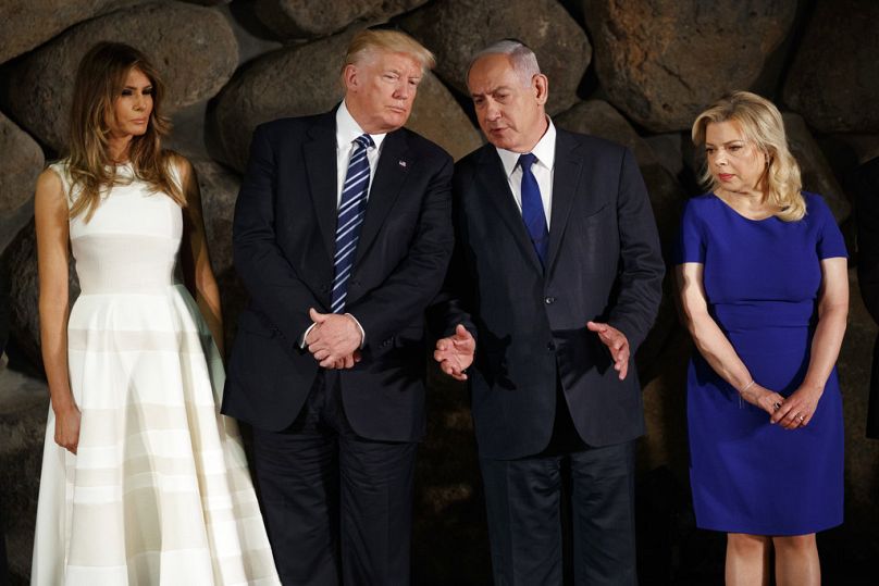 A Trump és Netanjahu házaspárok, 2017
