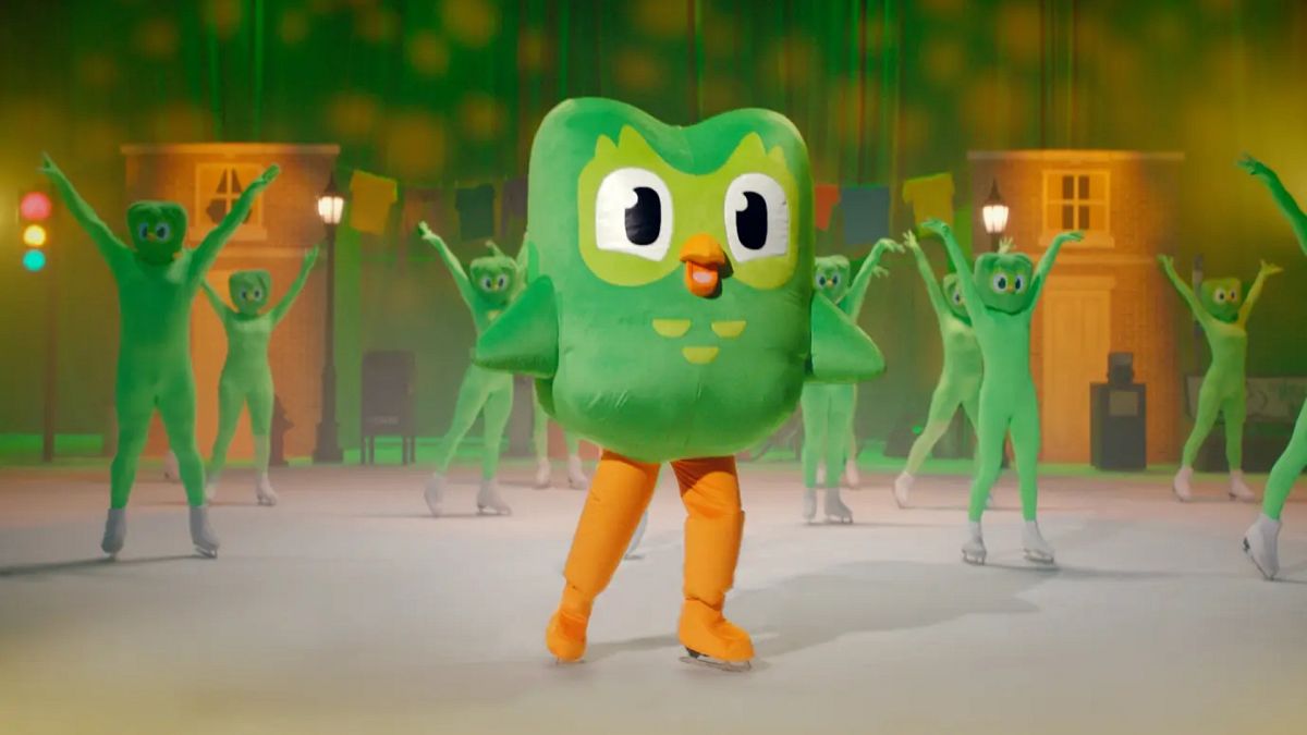 Is Duolingo staging an ice-skating musical? It should thumbnail