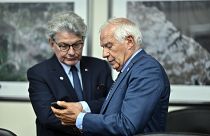 The European Commission's Thierry Breton (left) and Josep Borrell