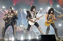 KISS perform during the final night of the "Kiss Farewell Tour"at Madison Square Garden in New York on Dec. 2, 2023.
