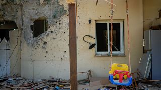 منزل مدمر نتيجة غارة إسرائيلية في غزة 