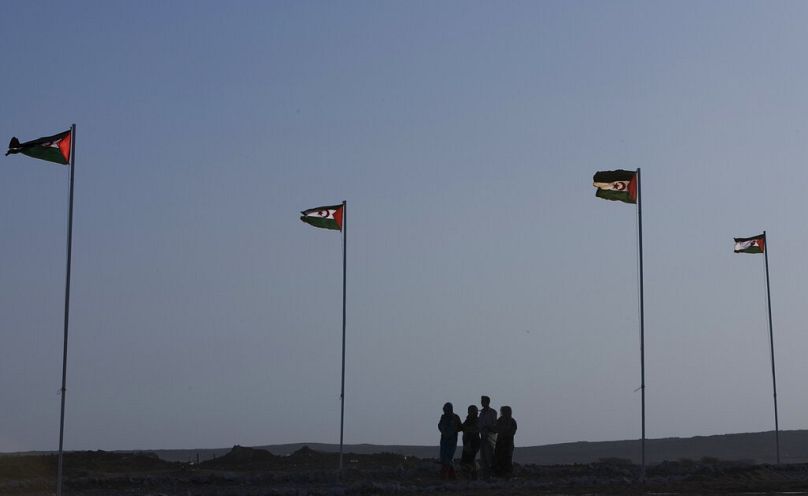 Banderas del Sáhara Occidental en una imagen de archivo.