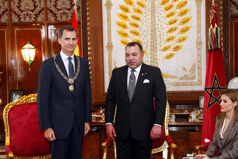 Felipe VI con el rey de Marruecos en una visita a dicho país en 2014.