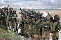 Israeli brigade stands in formation