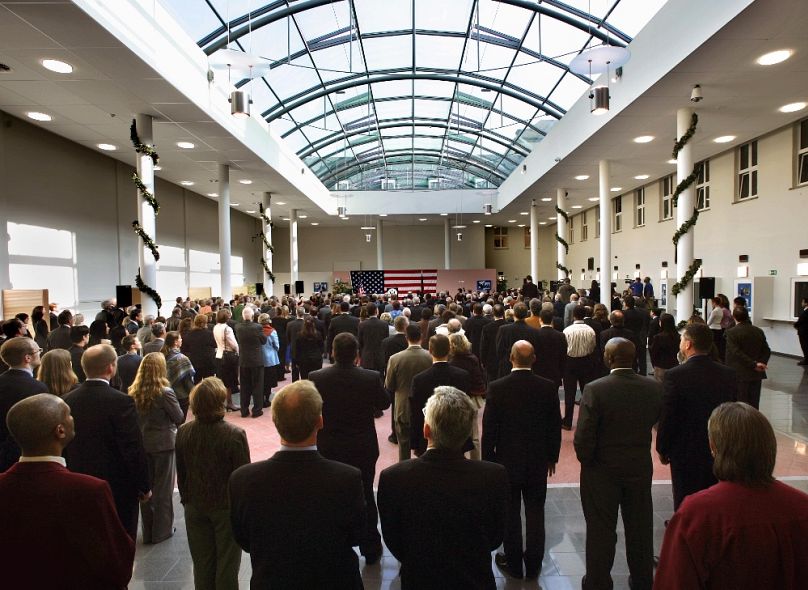 A frankfurti amerikai konzulátus megnyitója, 2005-ben