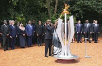 Paul Kagame na cerimónia do aniversário do genocídio no Ruanda