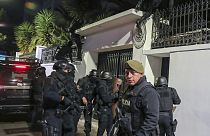 Police break into the Mexican embassy in Quito, Ecuador, Friday, April 5, 2024
