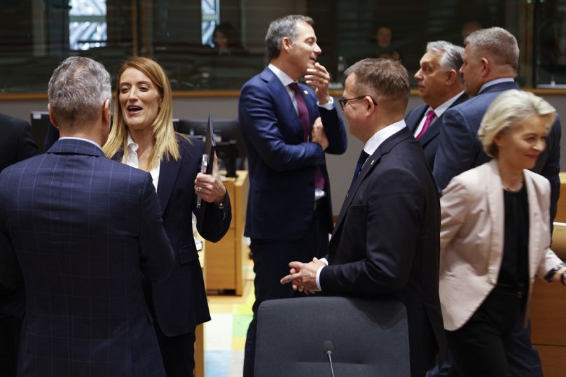 Orbán és Fico a finn miniszterelnökkel - Brüsszel, 2023 október 26.