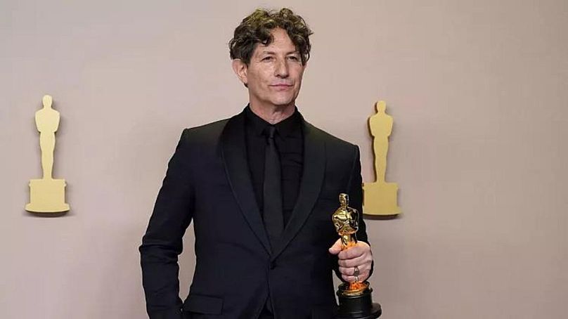 Jonathan Glazer at this year's Oscars