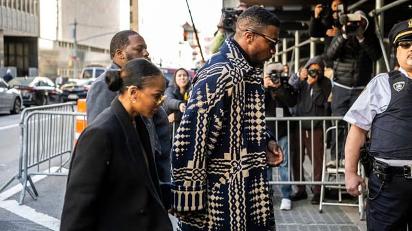 Jonathan Majors attends court for his sentencing