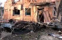 Un edificio residencial destrozado tras un ataque ruso a la ciudad de Poltava, Ucrania, el 8 de abril de 2024.