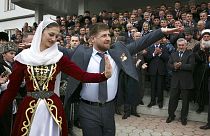 رمضان قدیروف، رئیس جمهوری چچن در حال رقص محلی