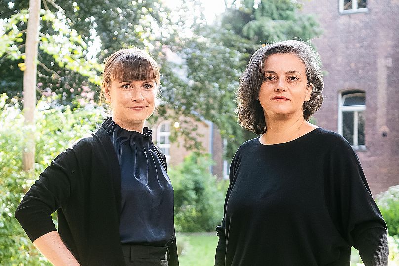 Curators of Bruges Triennial Shendy Gardin and Sevie Tsampalla