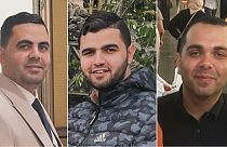 أبناء إسماعيل هنية، حازم وأمير ومحمد، الذين قتلوا في غارة إسرائيلية على مخيم الشاطئ في غزة يوم الأربعاء 10 نيسان / أبريل 2024