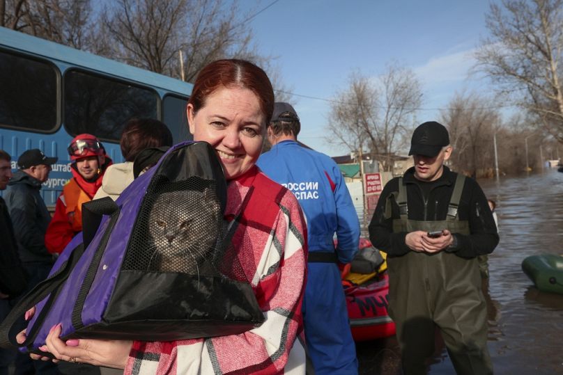 Eine Frau aus Orenburg hatte Glück: Sie konnte ihre Katze retten.
