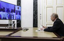 Putin en una videoconferencia.