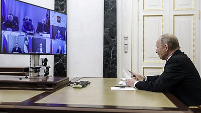 Putin en una videoconferencia.