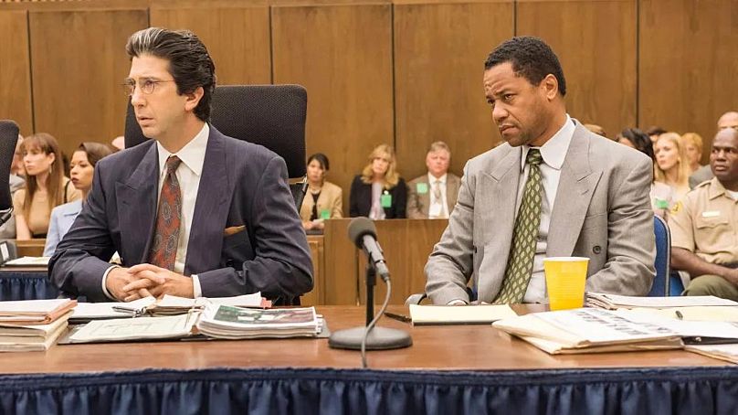 Gooding Jr. and Schwimmer in The People v. O. J. Simpson: American Crime Story