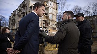 Hollanda Başbakanı Mark Rutte ve Ukrayna Cumhurbaşkanı Volodimir Zelenskiyy