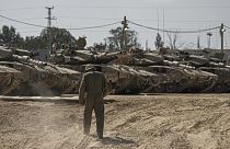 Harckocsik a Gázai övezetben - képünk illusztráció
