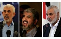 رهبران حماس، اسماعیل هنیه، خالد مشعل و یحی سنوار